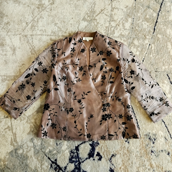 Vintage 80s shimmer evening jacket - Picture 1 of 8